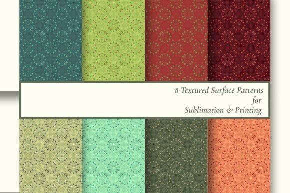 8 Seamless Ornate Earth Tone Patterns