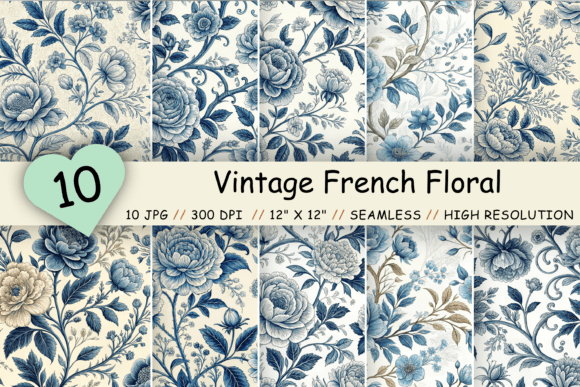 Blue Chinoiserie Toile De Jouy Patterns