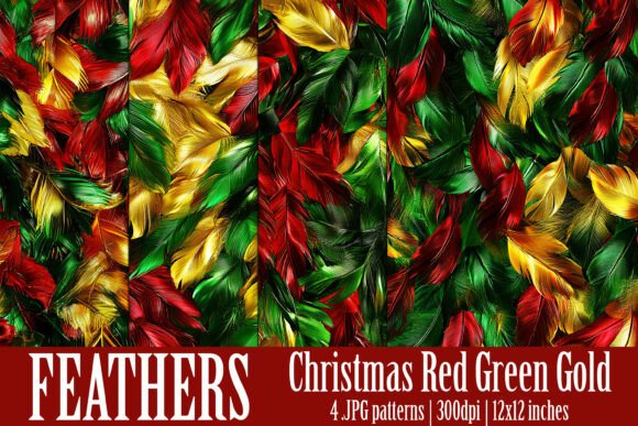 Christmas Feathers Patterns, S17: A Unique Package for Creative Professionals