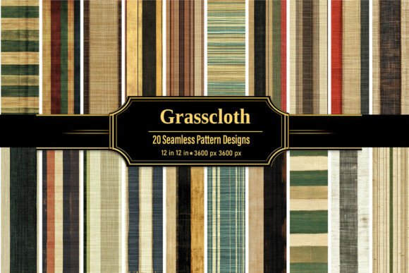 Grasscloth Stripe Seamless Patterns