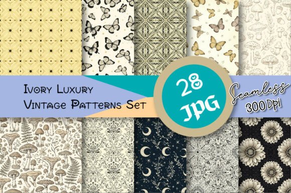 Ivory Luxury Vintage Patterns Set