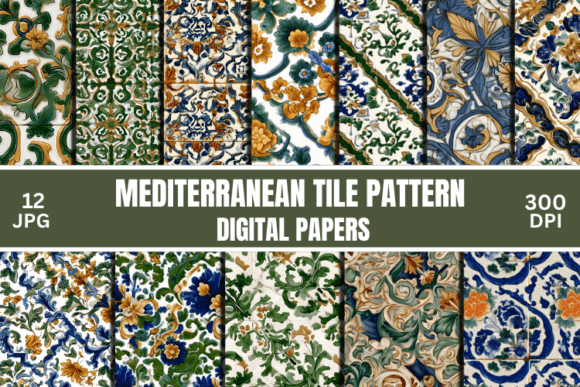 Mediterranean Tile Patterns Backgrounds