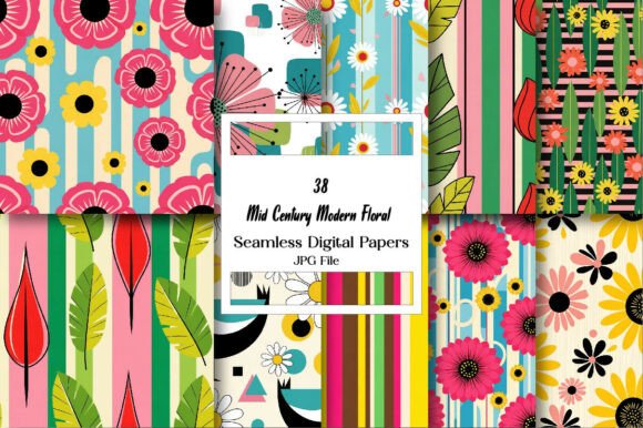 Mid Century Modern Floral Patterns