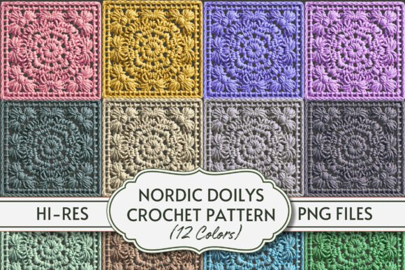 Nordic Squares Crochet Patterns PNG