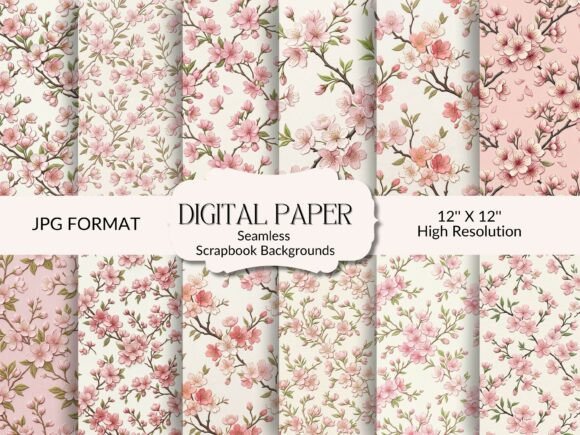 Seamless Cherry Blossom Patterns