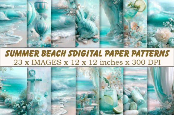 Summer Beach Digital Paper Patterns: A Must-Have for Creative Professionals