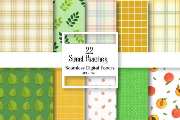 Sweet Peaches Seamless Patterns: A Summer-Inspired Digital Design Collection
