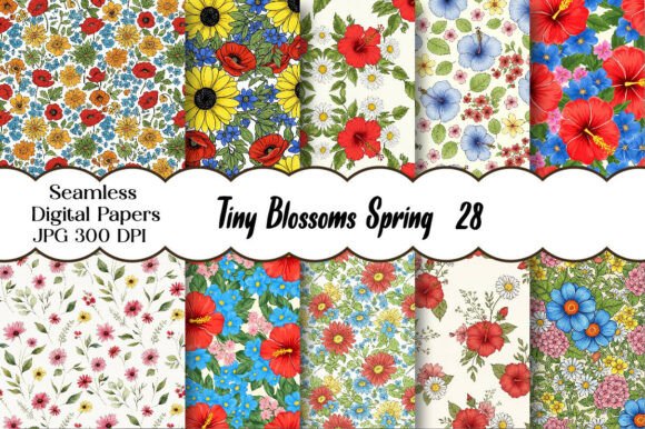 Tiny Blossoms Spring Seamless Patterns: A Touch of Nature for Your Designs